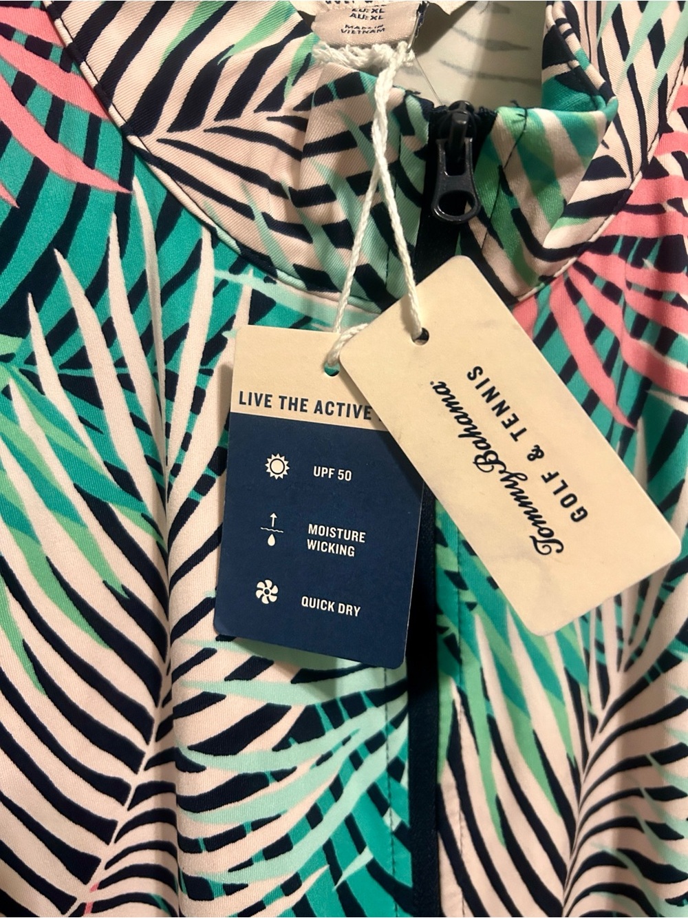 NWT Tommy Bahama Tropical Leaf Print Full Zip Jacket Size XL - Picture 3 of 8